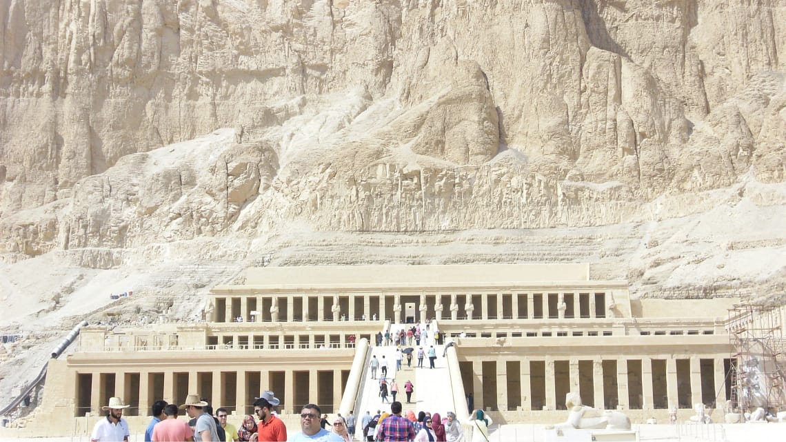 The stunning Temple of Hatshepsut in Luxor, a major highlight on the best egyptian river cruises