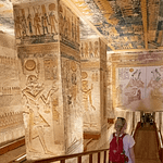 Intricate hieroglyphics inside the Tomb of Ramses V and VI (KV9) included in our 11-day Egypt vacation package