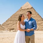 15 Days Lovely Honeymo15 Days Honeymoon Egypt - Happy couple enjoying their honeymoon at the Pyramidson Package Across Egypt